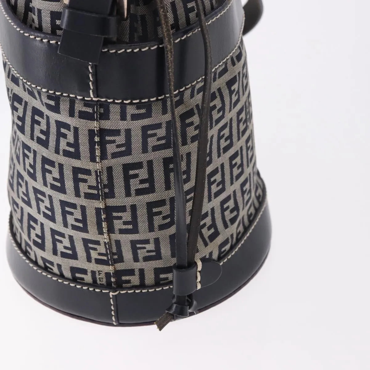 Fendi Zucchino Canvas, Navy, Canvas, Handbag