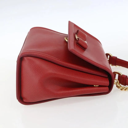 Salvatore Ferragamo Carrie Vara Saffiano Leather, Red, Leather, Shoulder Bag