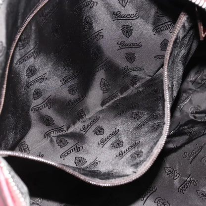 Gucci Logo Crest Messenger Leather, Burgundy, Leather, Shoulder Bag