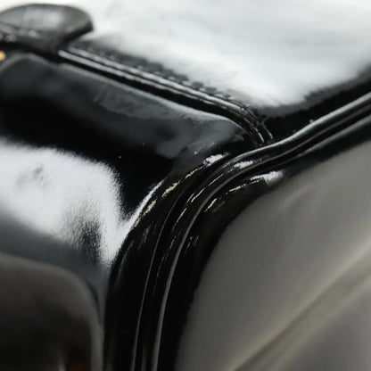 Chanel Vintage Timeless Cosmetic Case Patent, Black, Patent Leather, Handbag