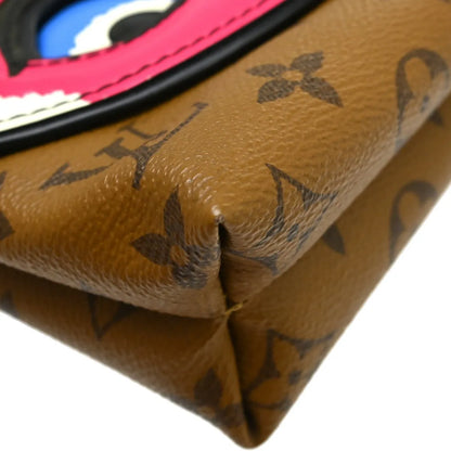 Louis Vuitton Pochette Kabuki Printed Epi Leather and Reverse Monogram Canvas, Multicolour, Canvas, Clutch