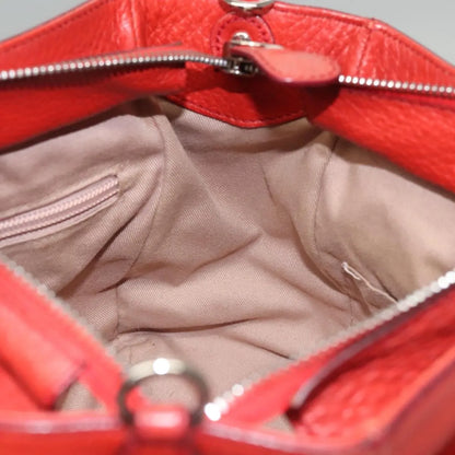 Salvatore Ferragamo Gancini Handle Tote Leather, Red, Leather, Handbag