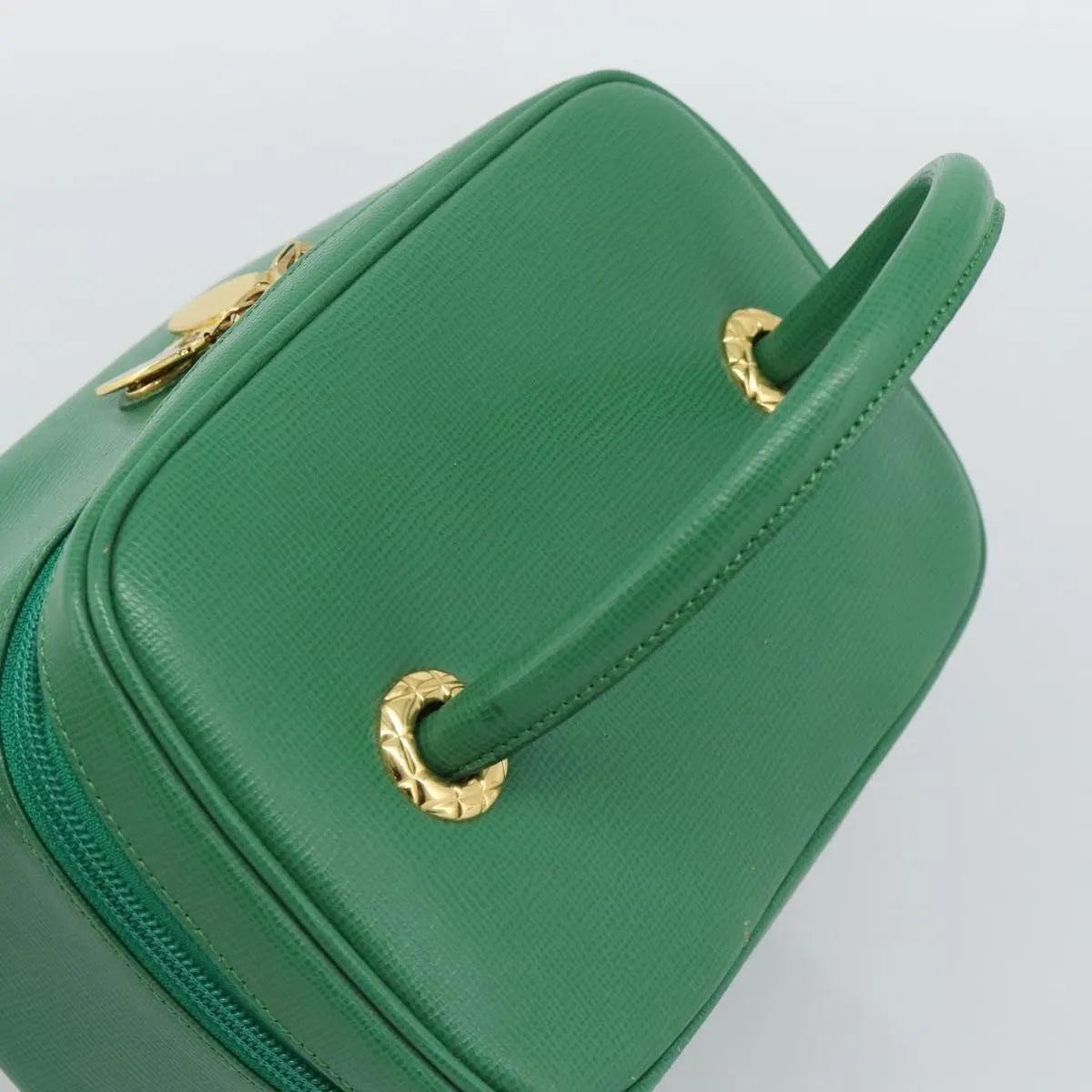 Burberry Vanity Leather, Green, Leather, Clutch