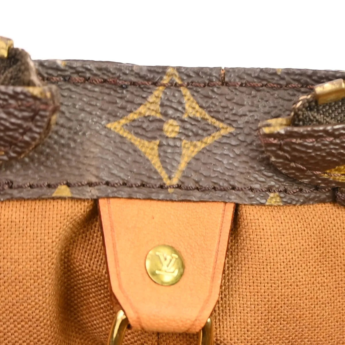Louis Vuitton Cabas Mezzo Monogram Canvas, Brown, Canvas, Shoulder Bag