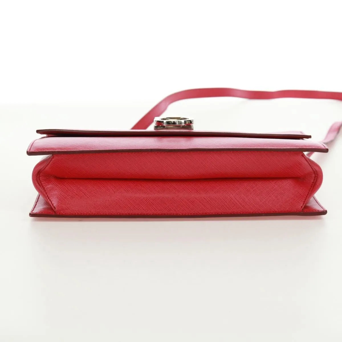 Salvatore Ferragamo Gancini Convertible Top Handle Saffiano Leather, Pink, Leather, Handbag