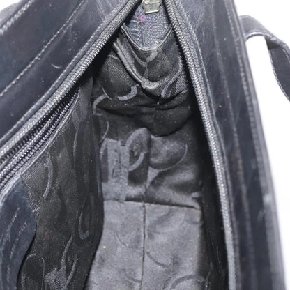 Salvatore Ferragamo Vintage Leather, Black, Leather, Tote Bag