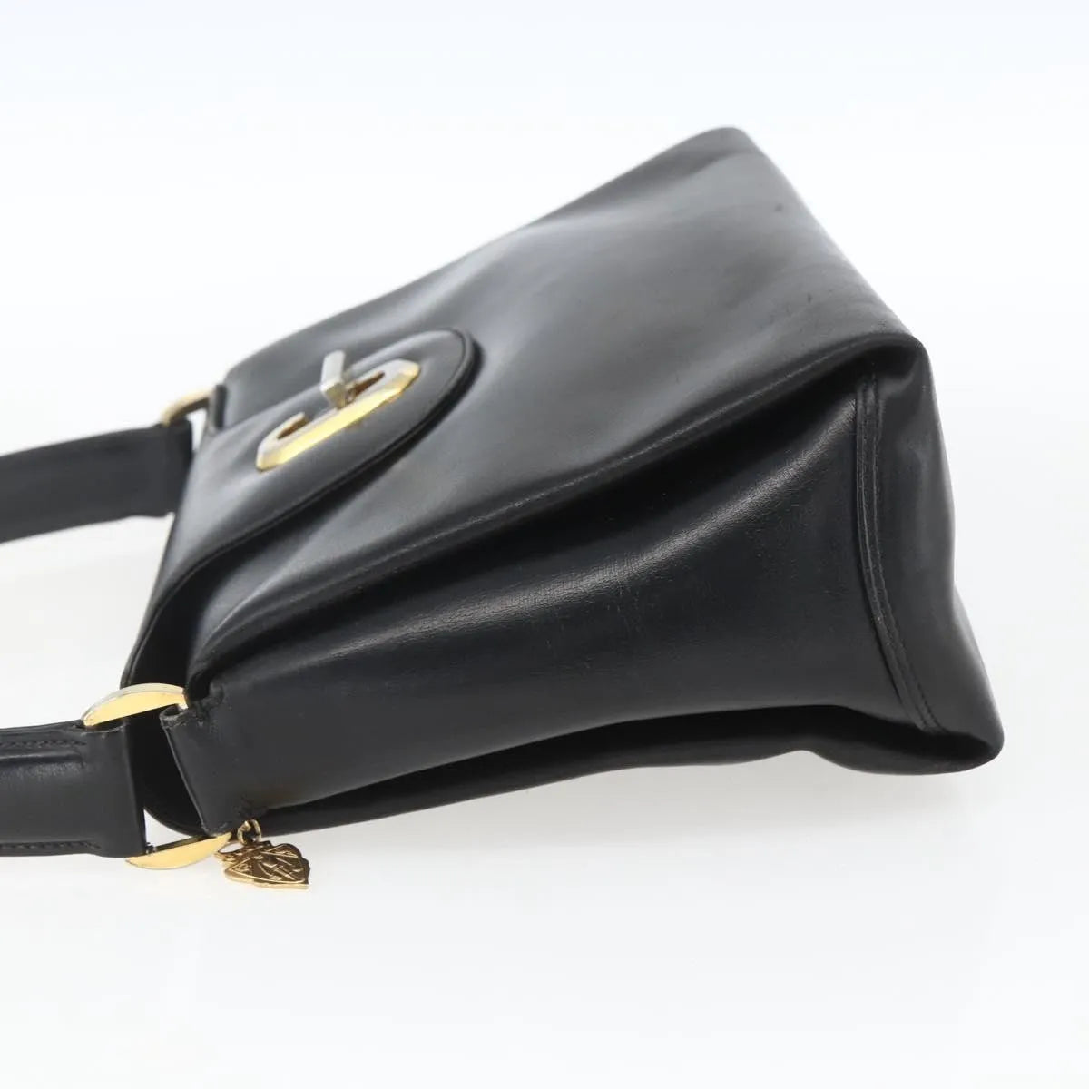 Gucci Vintage Leather, Black, Leather, Handbag
