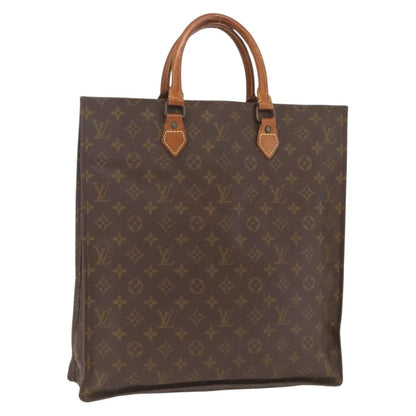 Louis Vuitton Sac Plat Monogram, Brown, Canvas, Tote Bag
