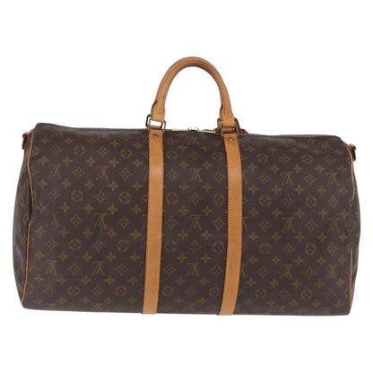 Louis Vuitton Keepall Bandoulière Monogram, Brown, Canvas, Travel Bag