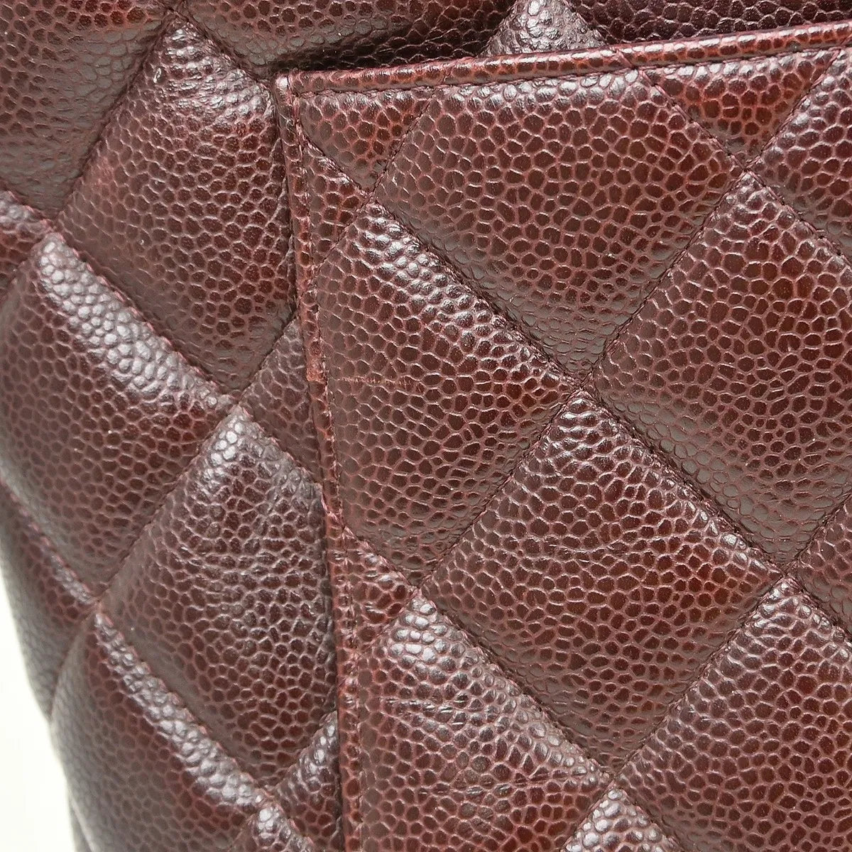 Chanel Medallion Tote Quilted Caviar, Burgundy, Leather, Tote Bag