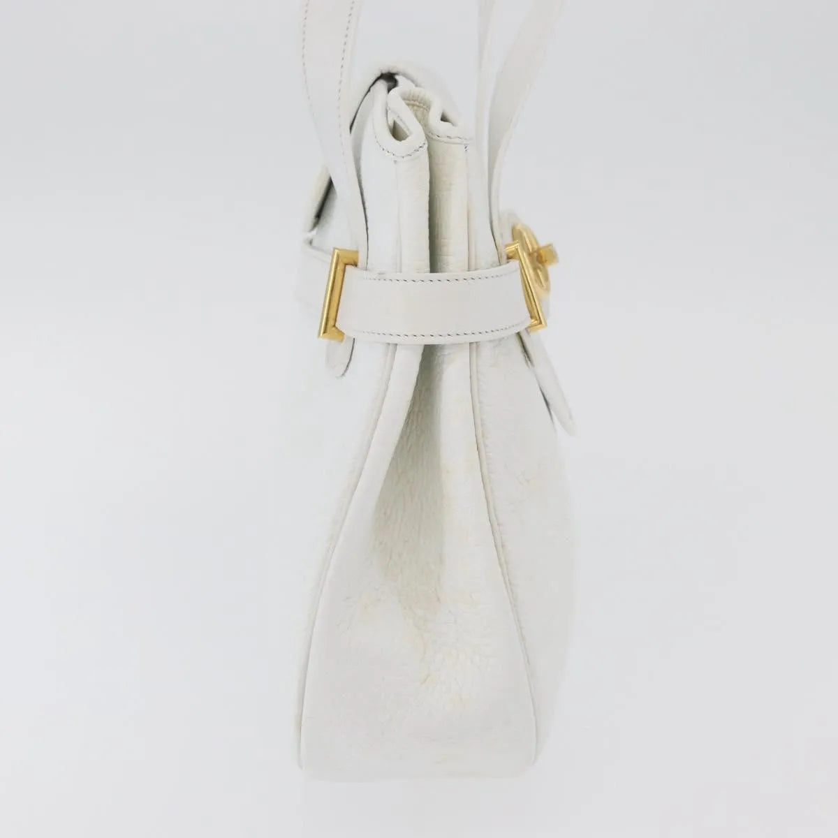 Christian Dior Vintage Leather, White_gold, Leather, Shoulder Bag