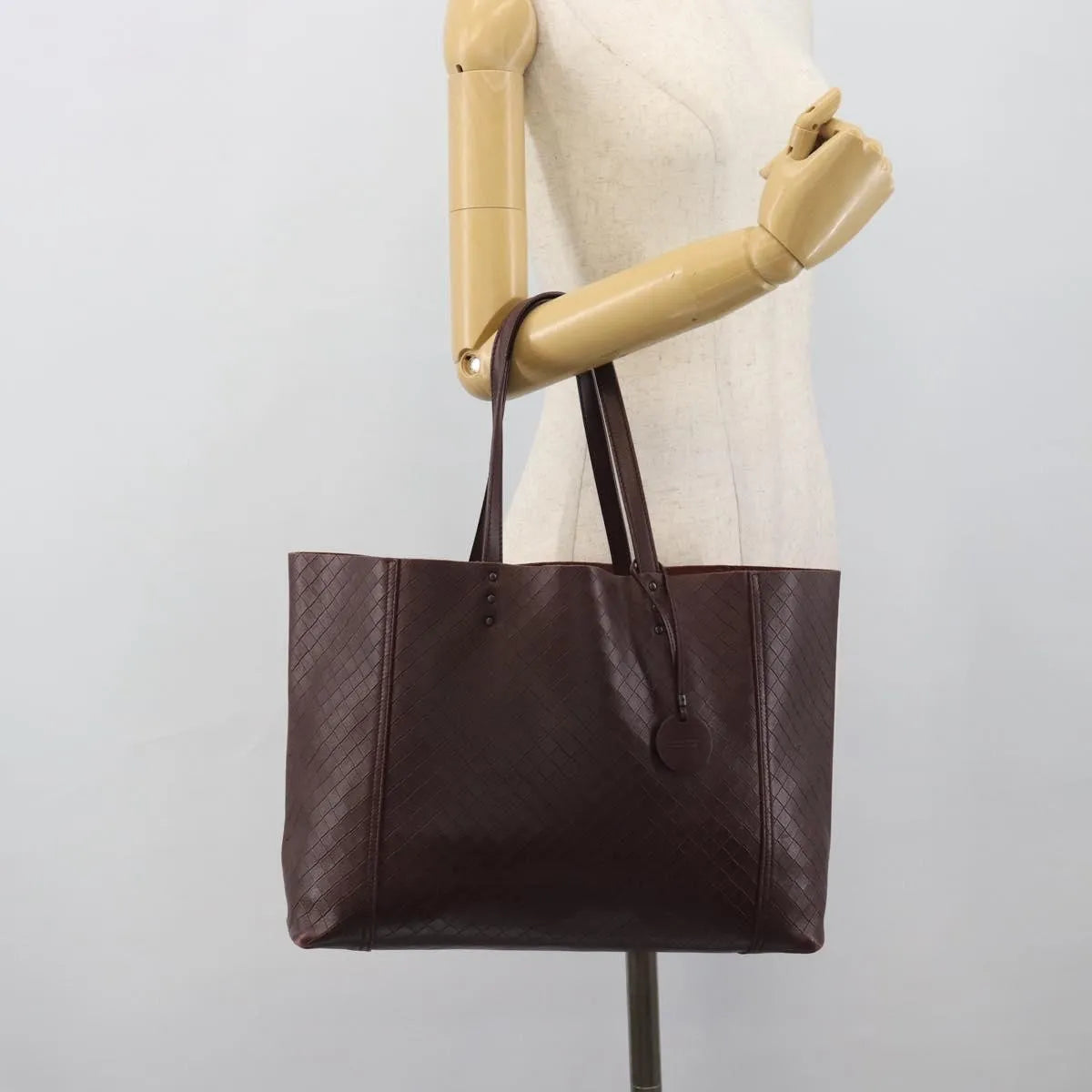 Bottega Veneta Intrecciomirage Tote Leather, Brown, Leather, Tote Bag
