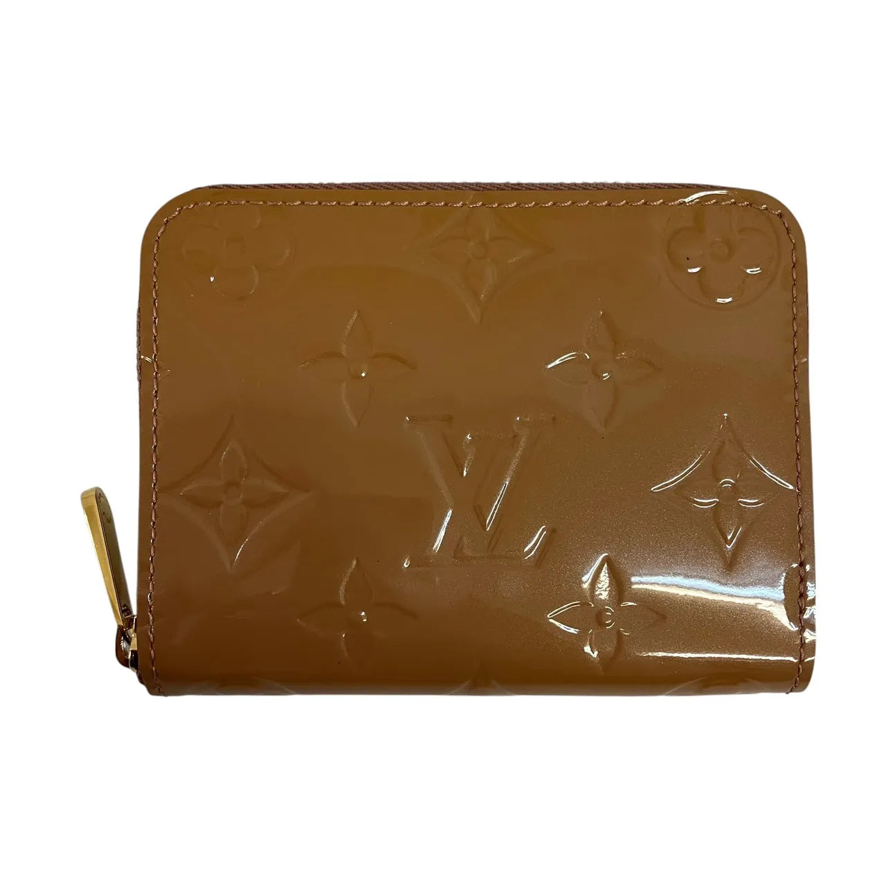 Louis Vuitton Zip Coin Purse Epi Leather, Brown, Patent Leather, Wallet