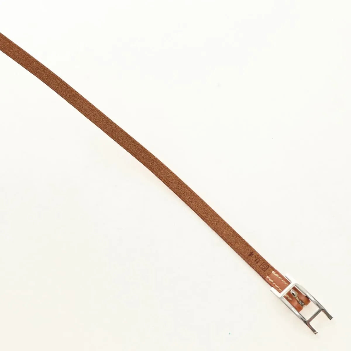 Hermes Hapi 3 Leather with Metal, Brown, Leather, Bracelet