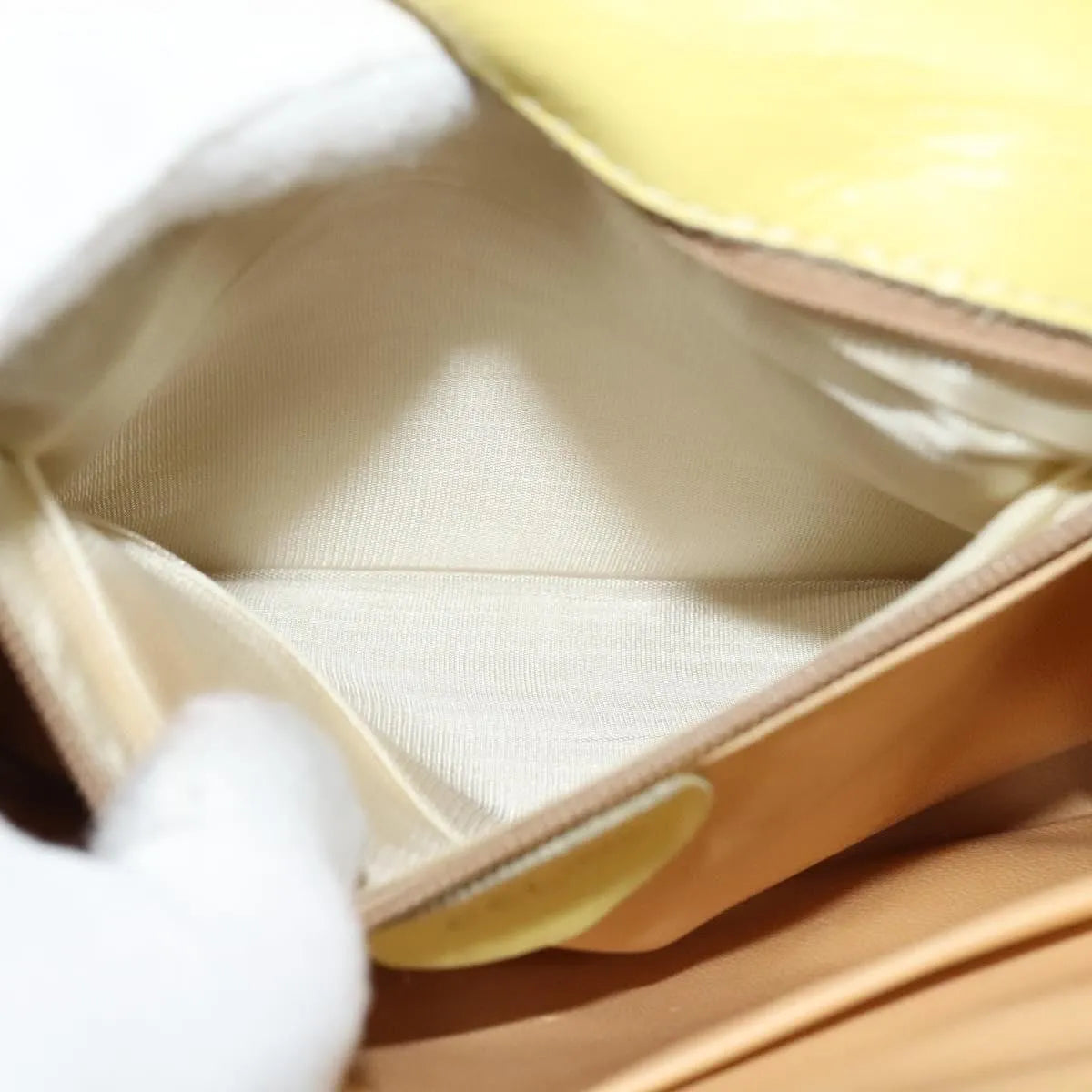 Celine Vintage Leather, Yellow, Leather, Shoulder Bag