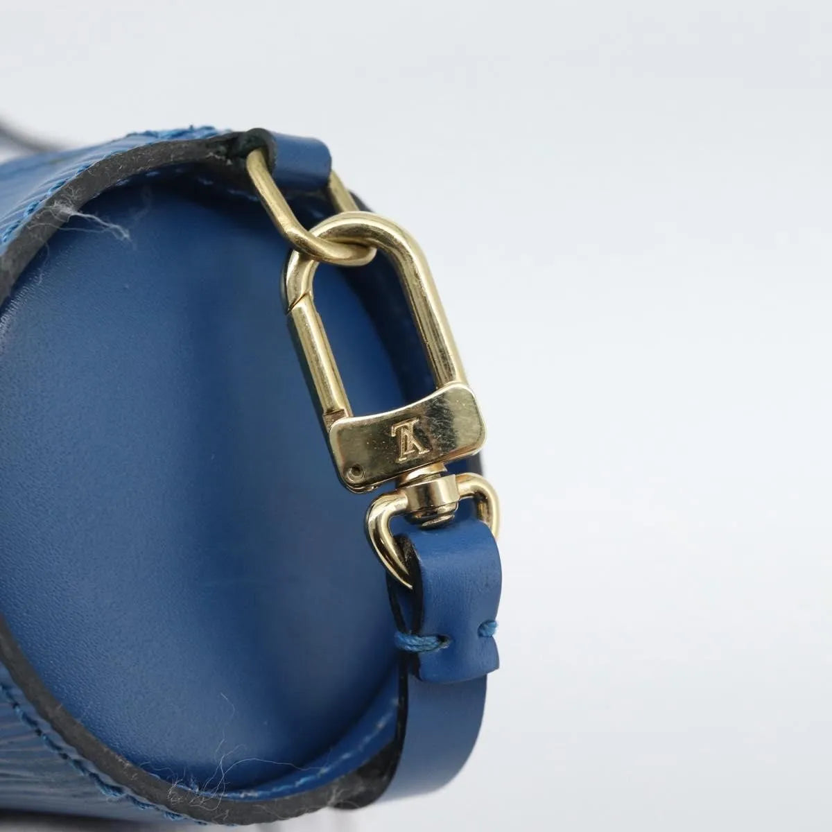 Louis Vuitton Soufflot Pochette Epi Leather, Blue, Leather, Clutch