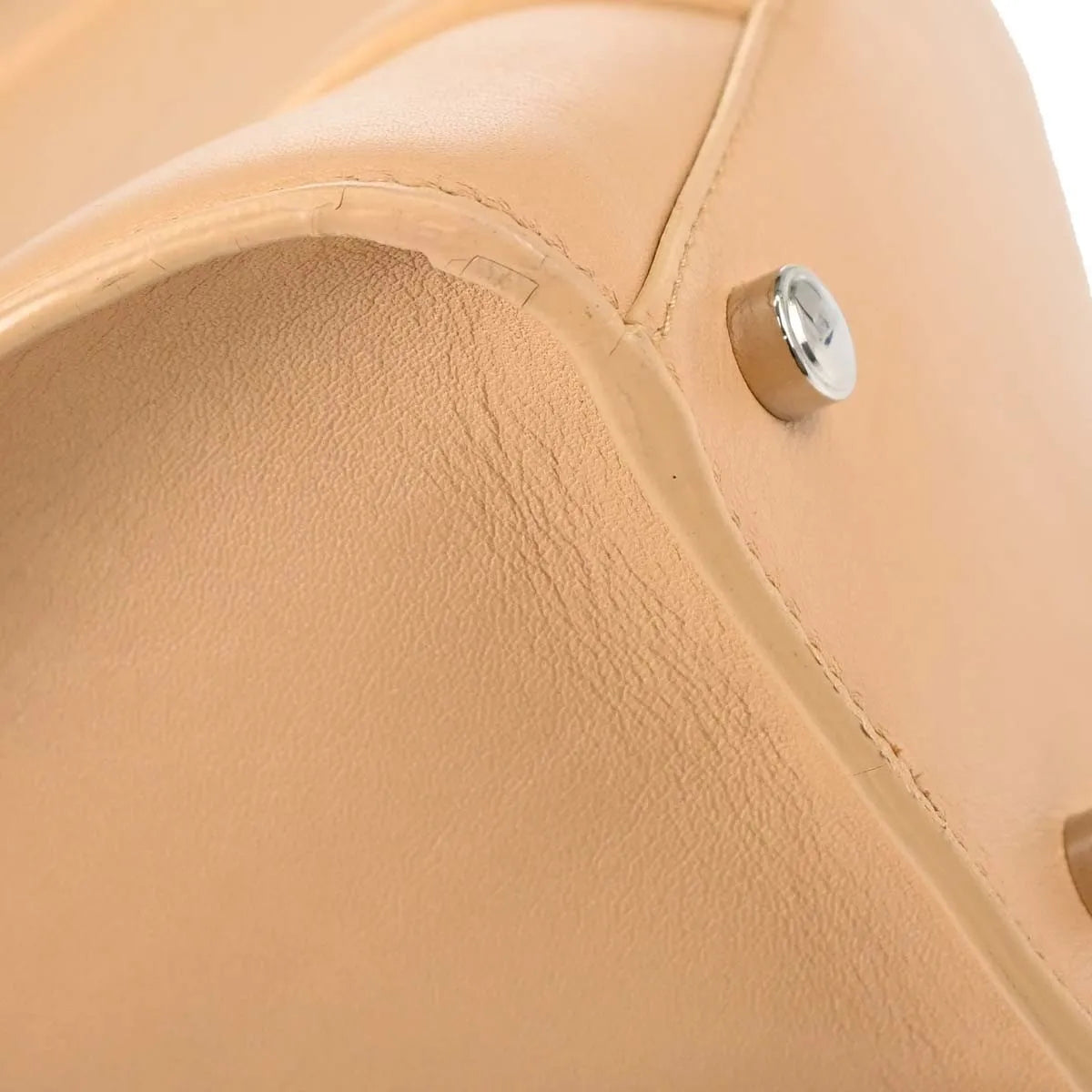 Cartier Cabochon Leather, Beige, Leather, Handbag