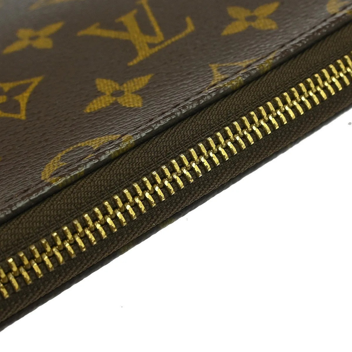 Louis Vuitton Poche Documents Monogram Canvas, Brown, Canvas, Clutch