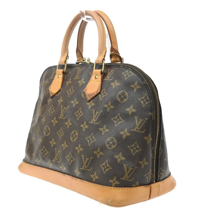 Louis Vuitton Alma Monogram, Brown, Canvas, Handbag