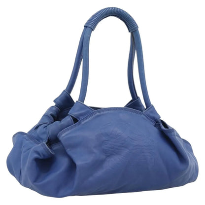Loewe Anagram Logo Nappa Aire Hand Leather, Blue, Leather, Handbag