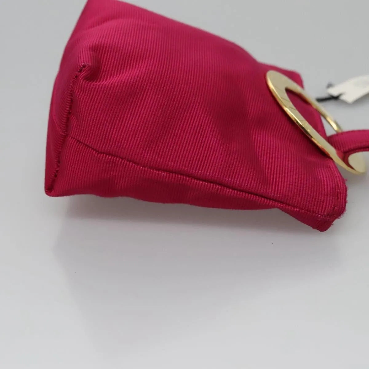 Celine Circle Logo Nylon, Pink, Nylon, Clutch