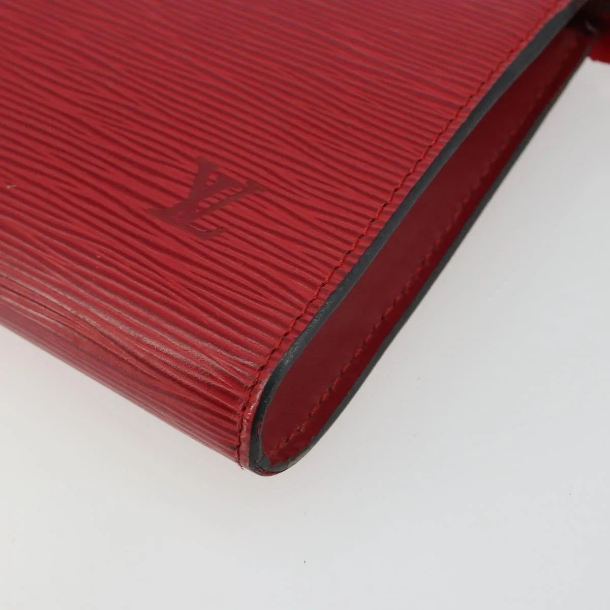 Louis Vuitton Pochette Accessoires Epi, Red, Leather, Clutch