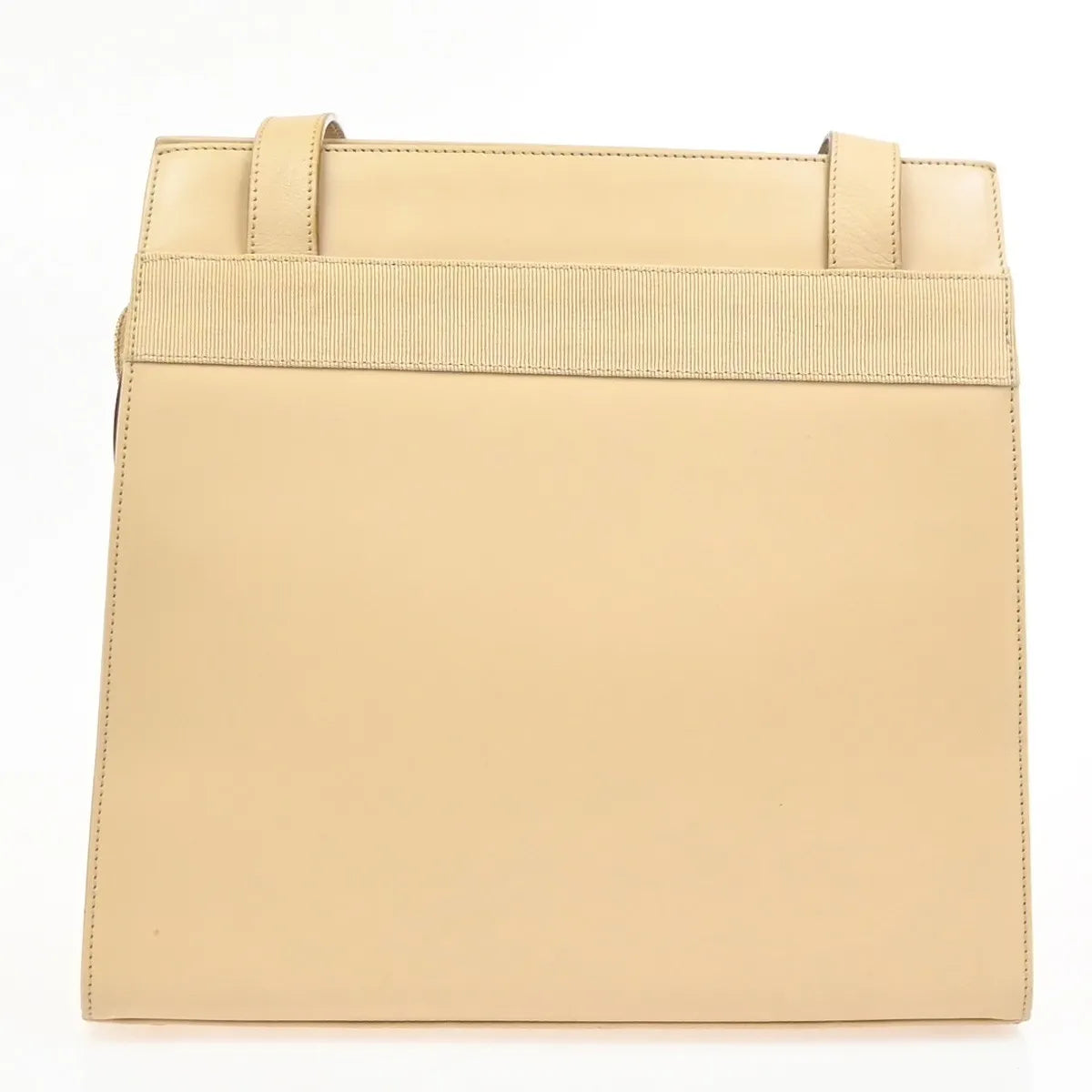 Salvatore Ferragamo Vala Leather, Beige, Leather, Shoulder Bag
