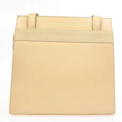 Salvatore Ferragamo Vala Leather, Beige, Leather, Shoulder Bag