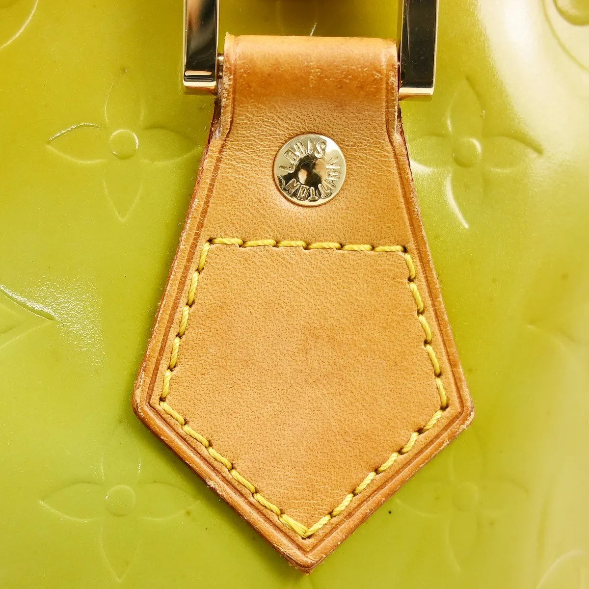 Louis Vuitton Houston Monogram Vernis, Yellow, Patent Leather, Tote Bag