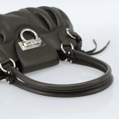 Salvatore Ferragamo Marisa Leather, Khaki, Leather, Handbag