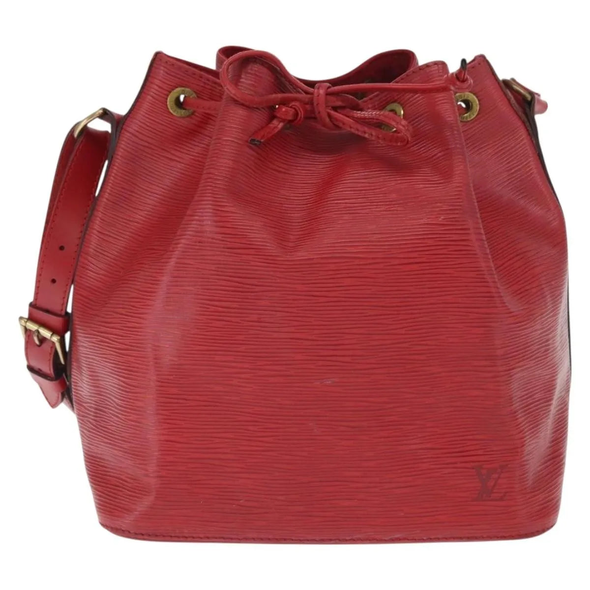 Louis Vuitton Petit Noe Epi Leather, Red, Leather, Shoulder Bag
