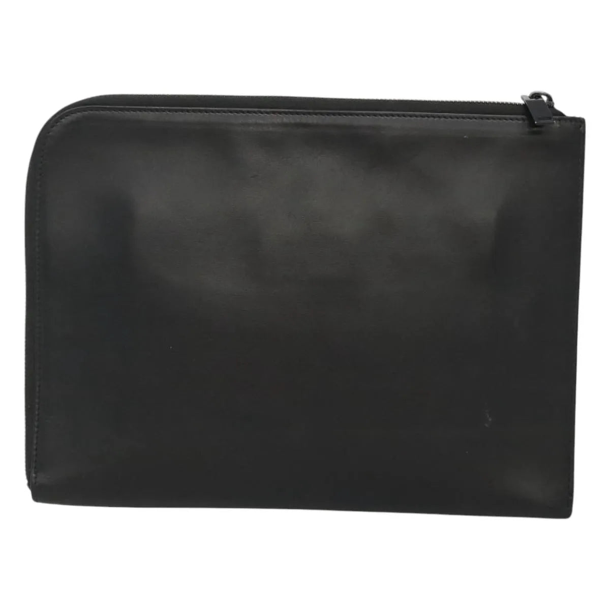 Saint Laurent Zip Pocket Leather, Black, Leather, Clutch