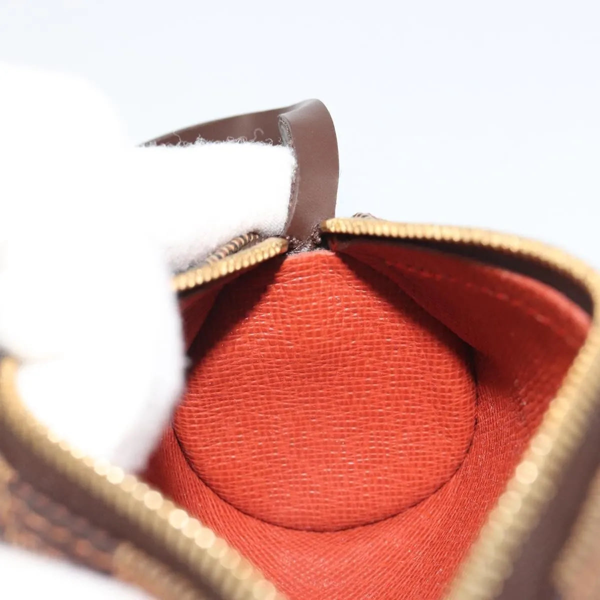 Louis Vuitton Papillon Pochette Damier, Brown, Canvas, Clutch
