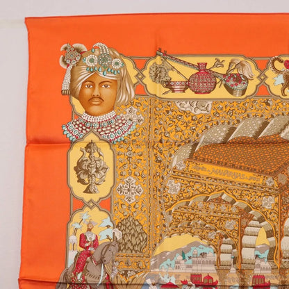 Hermes Carré 90 Silk multicolor, Orange, Silk, Scarf