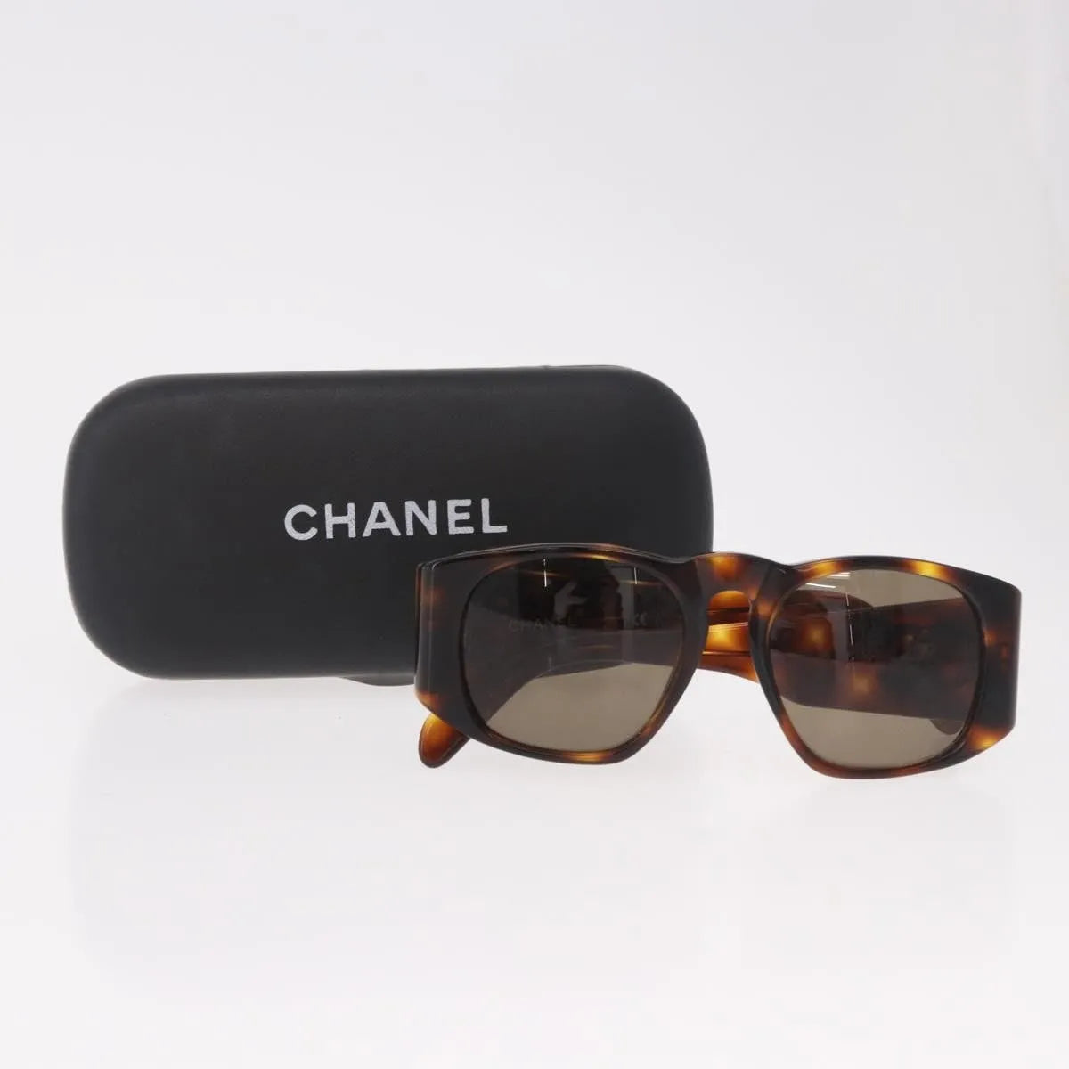 Chanel Logo CC Plastic, Brown, Plastic, Sunglasses