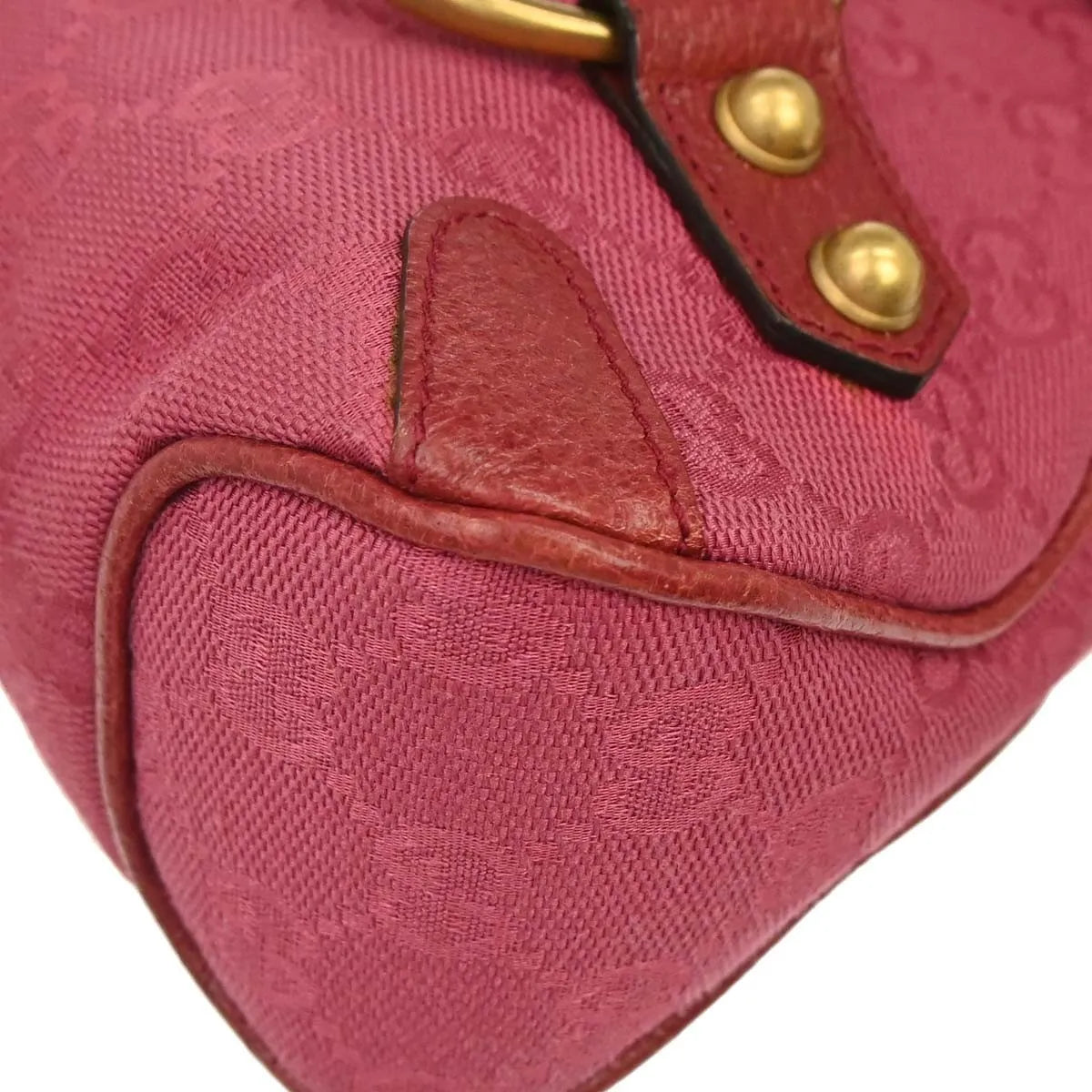 Gucci Horsebit Web Flap GG Canvas and white leather, Pink, Canvas, Shoulder Bag