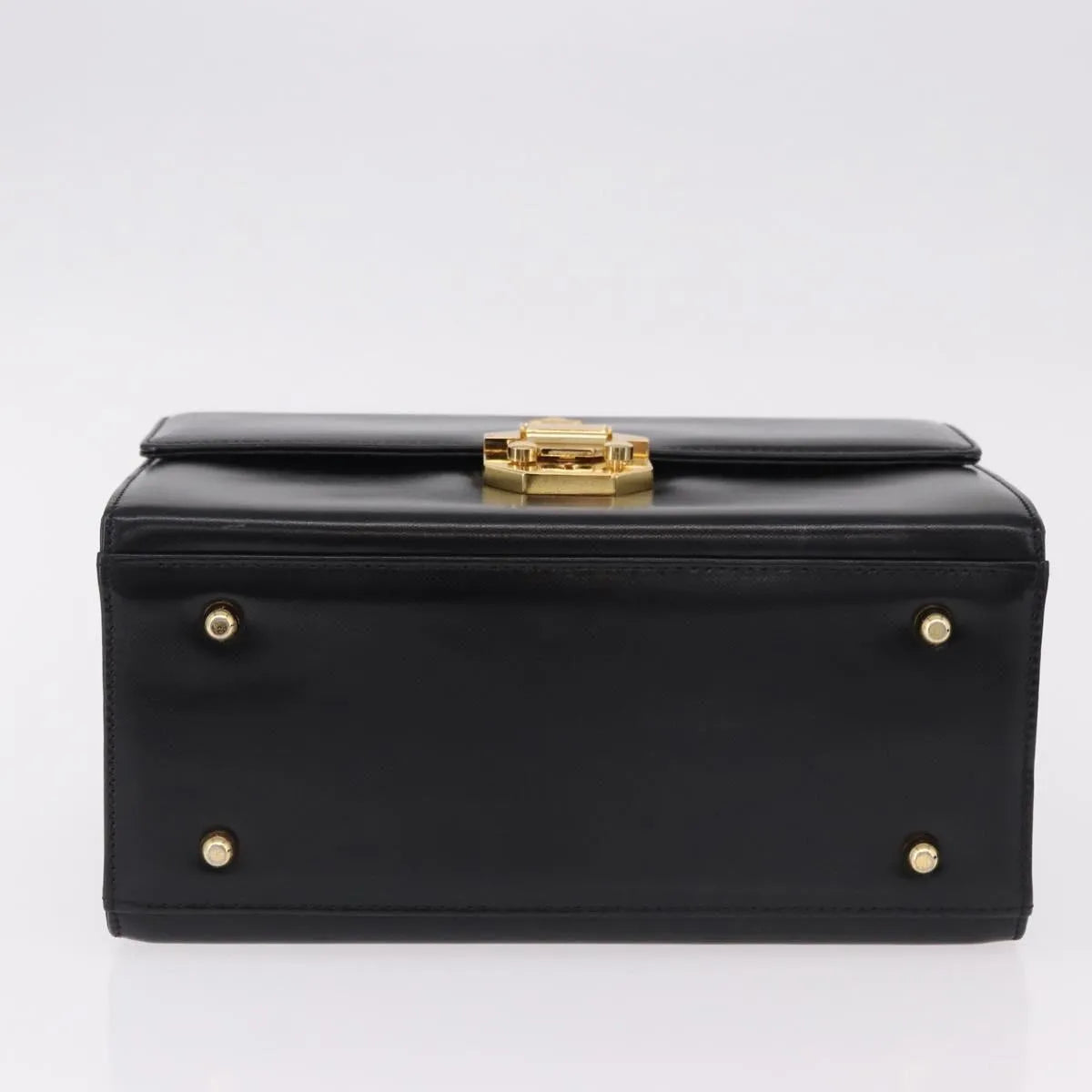 Versace Vintage Leather, Black, Leather, Handbag