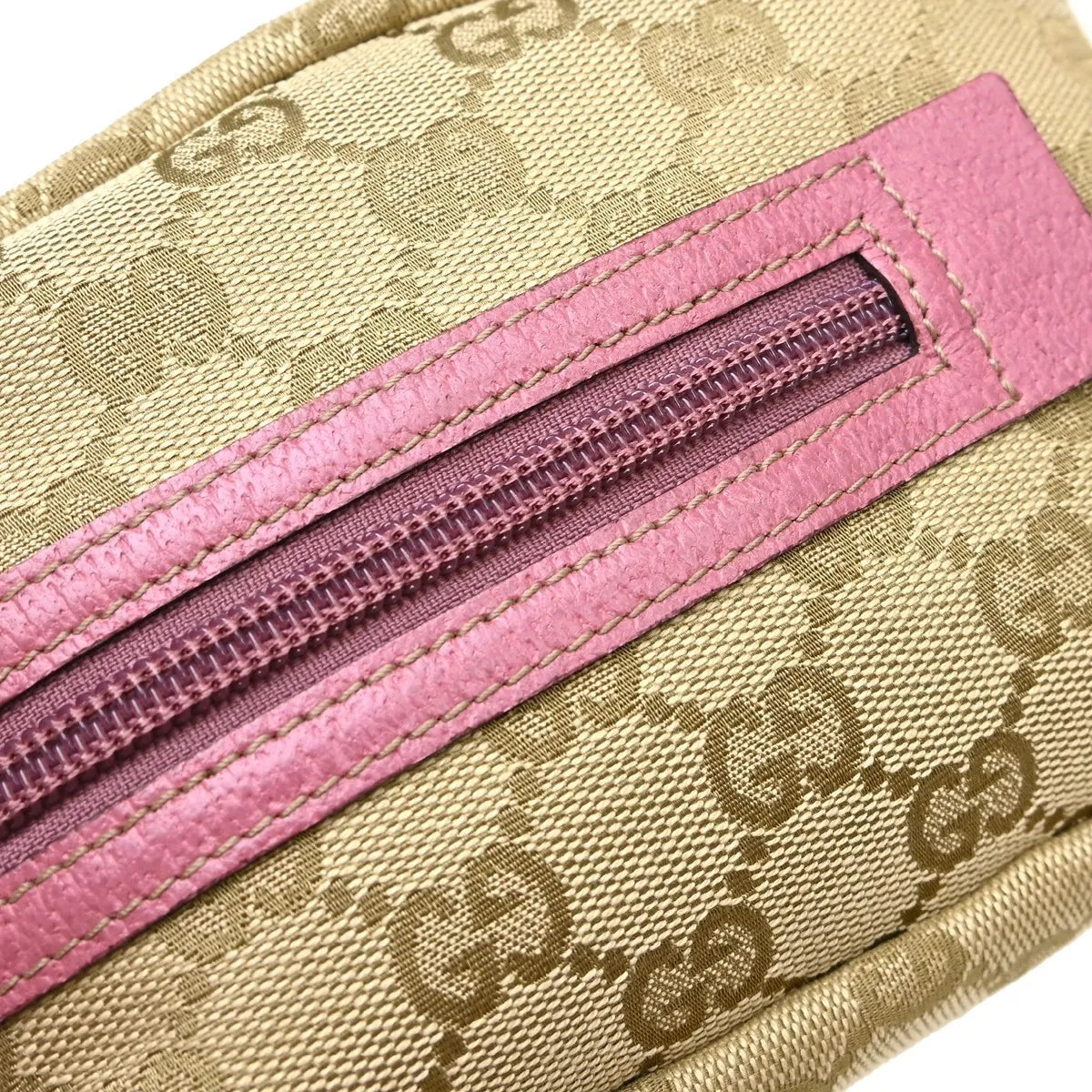 Gucci Zip Around Bowling GG Canvas, Beige, Canvas, Handbag