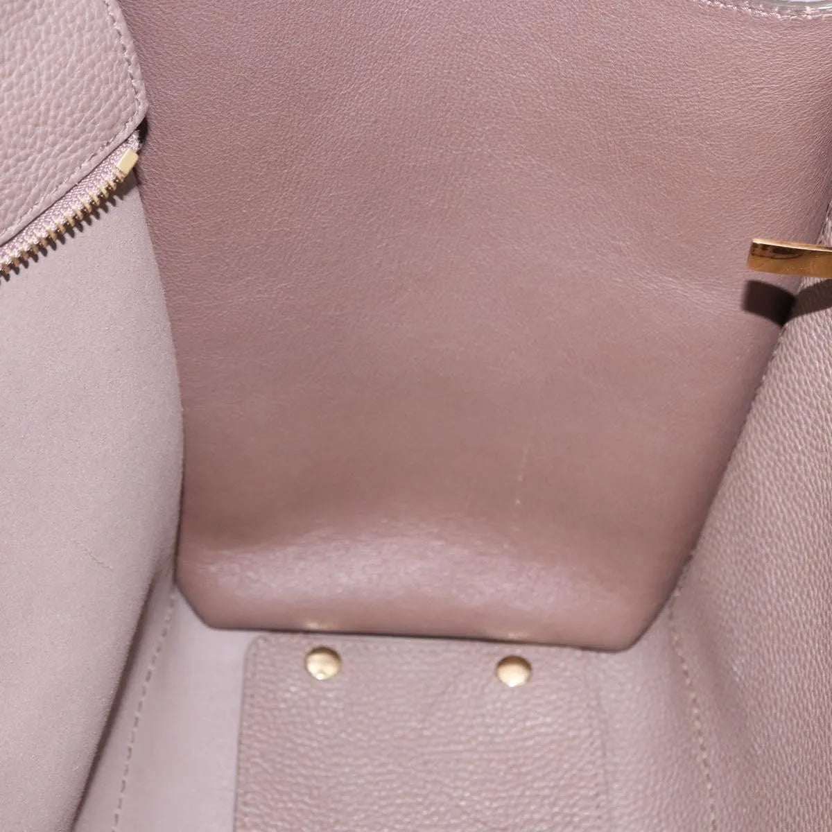 Salvatore Ferragamo Amy Tote Pebbled Leather, Beige, Leather, Tote Bag