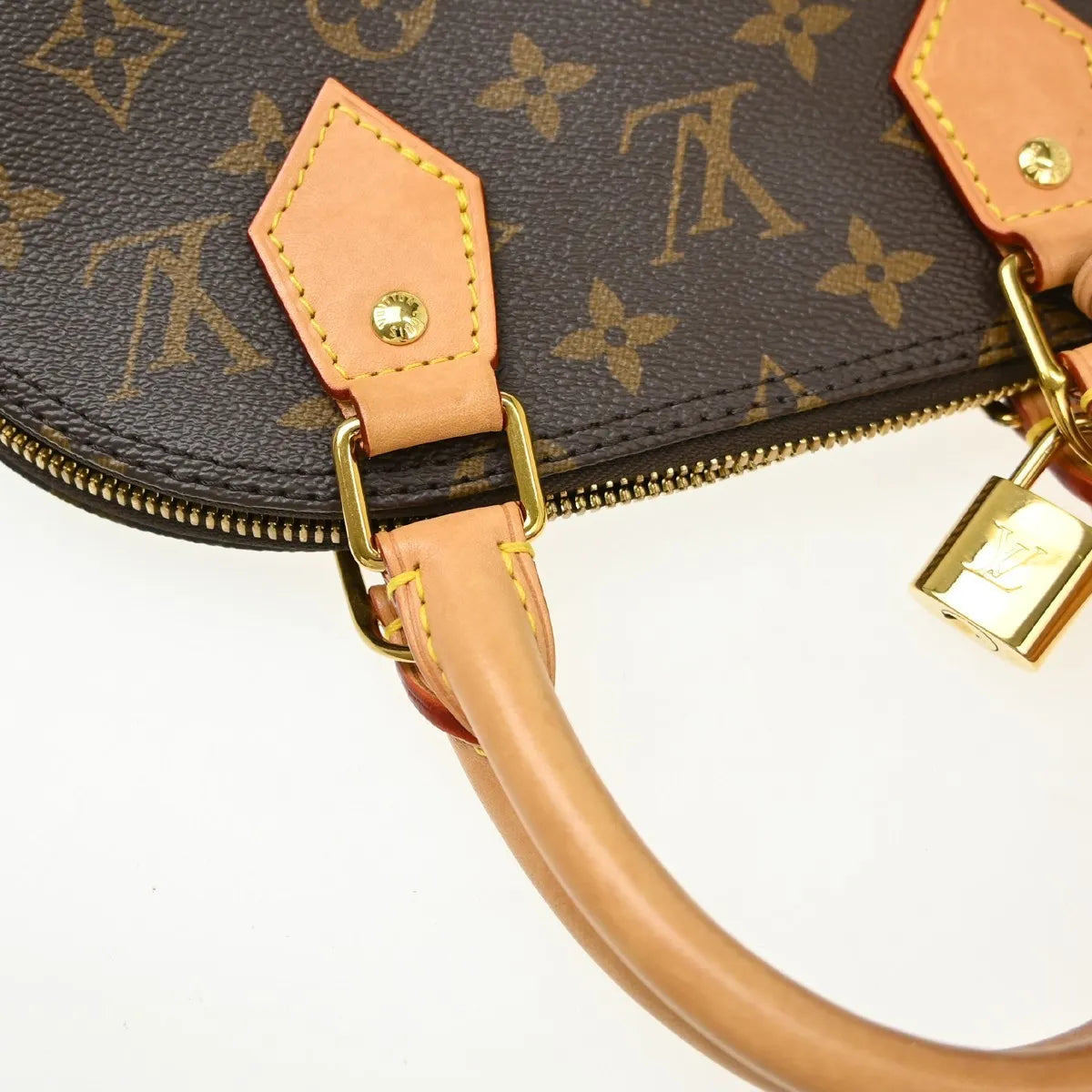 Louis Vuitton Alma Monogram Canvas, Brown, Canvas, Handbag