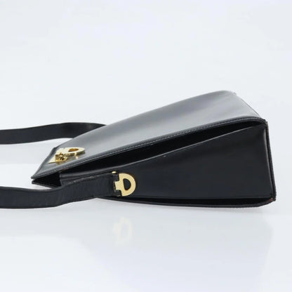 Celine Vintage Leather, Black, Leather, Shoulder Bag