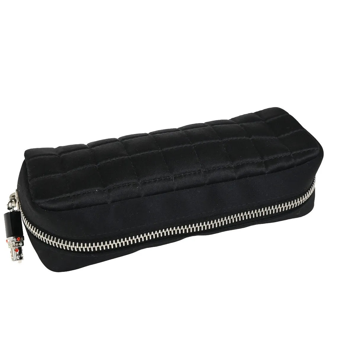 Chanel Chocolate Bar Clutch Nylon, Black, Nylon, Clutch
