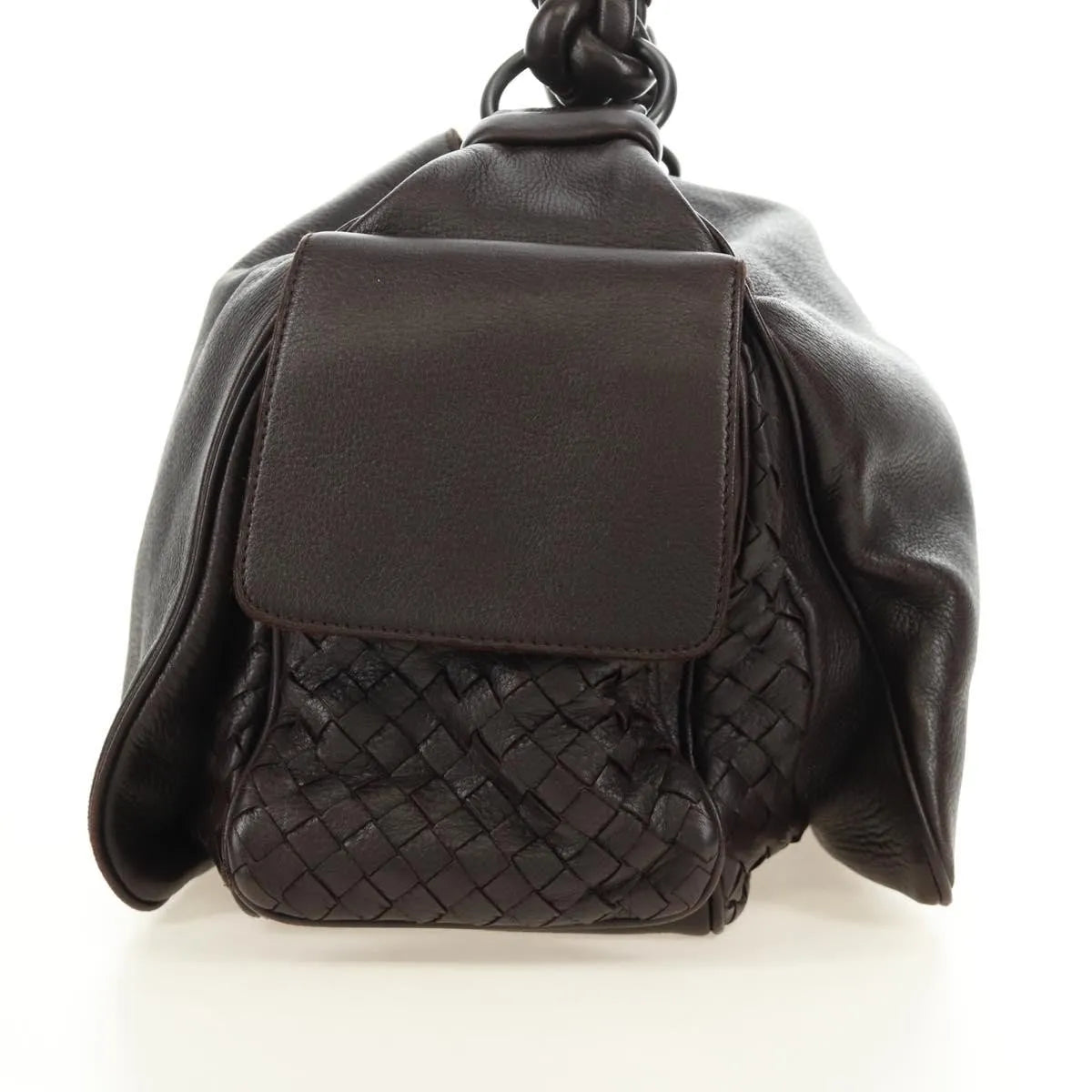 Bottega Veneta Cocker Hobo Leather, Brown, Leather, Handbag