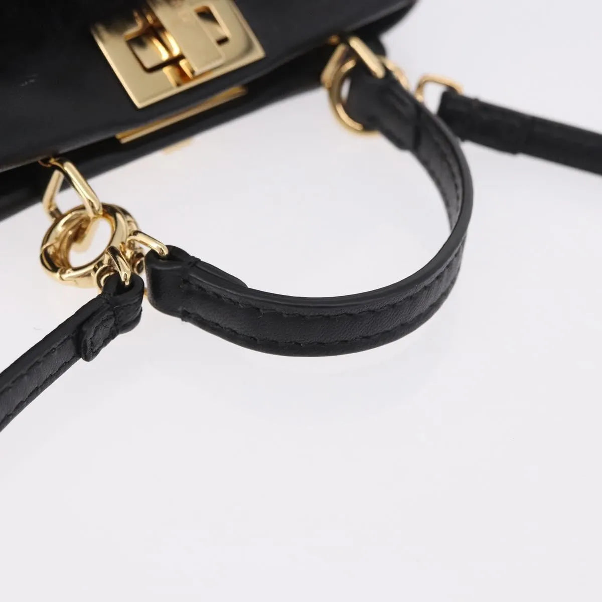 Fendi Peekaboo Fur, Black, Fur, Handbag