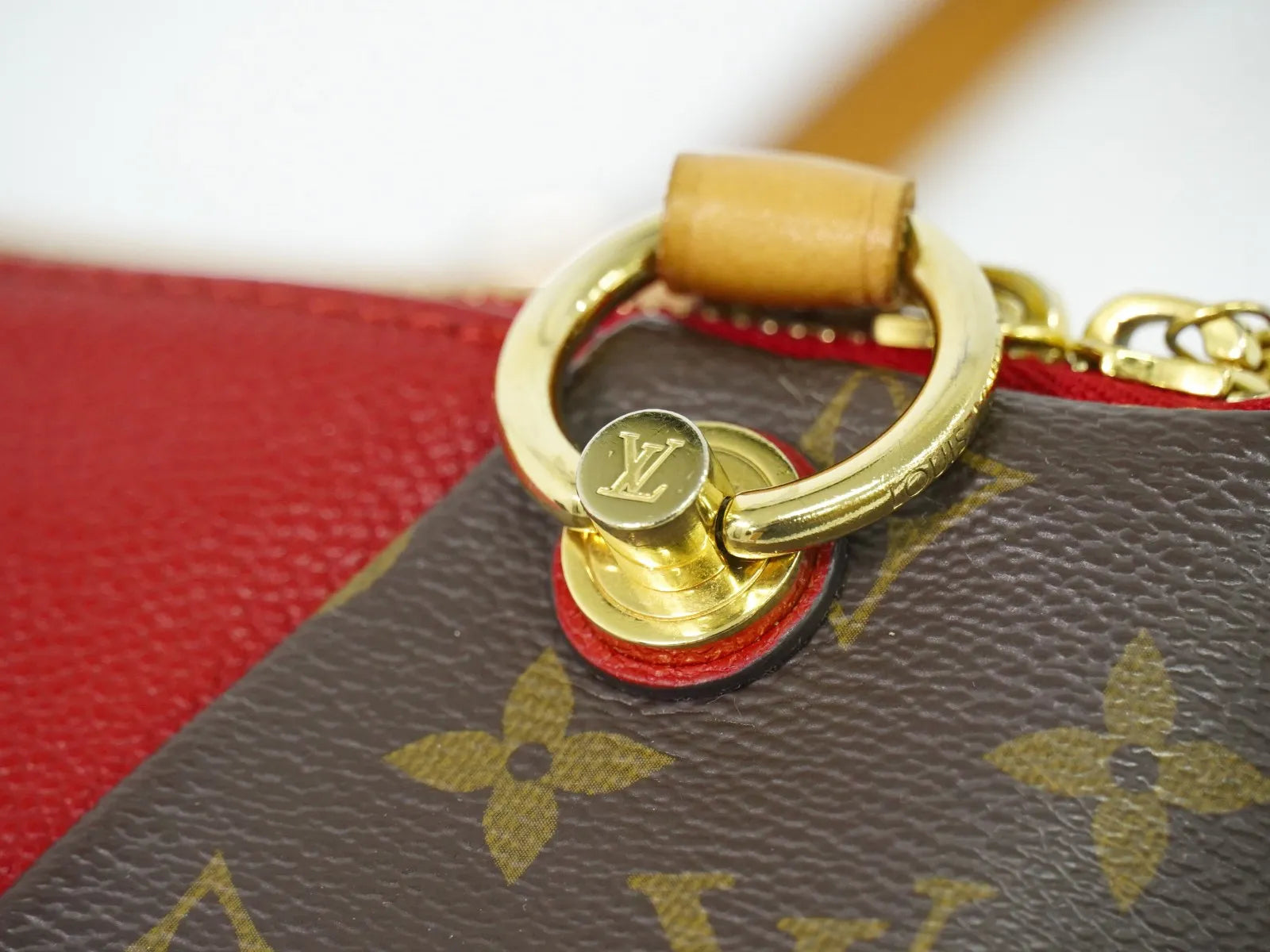 Louis Vuitton V Tote Monogram Canvas and Leather, Brown, Canvas, Handbag