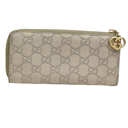 Gucci Interlocking G Zip Around Wallet (Outlet) Leather, Beige, Leather, Wallet