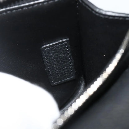 Christian Dior Saddle Pouch Belt Leather, Black, Leather, Clutch
