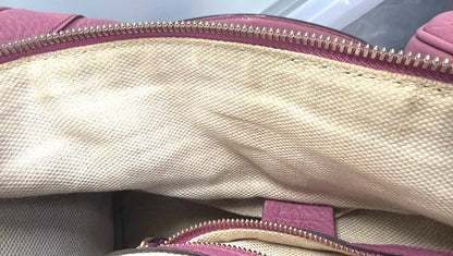 Gucci Soho Boston Leather, Pink, Leather, Handbag