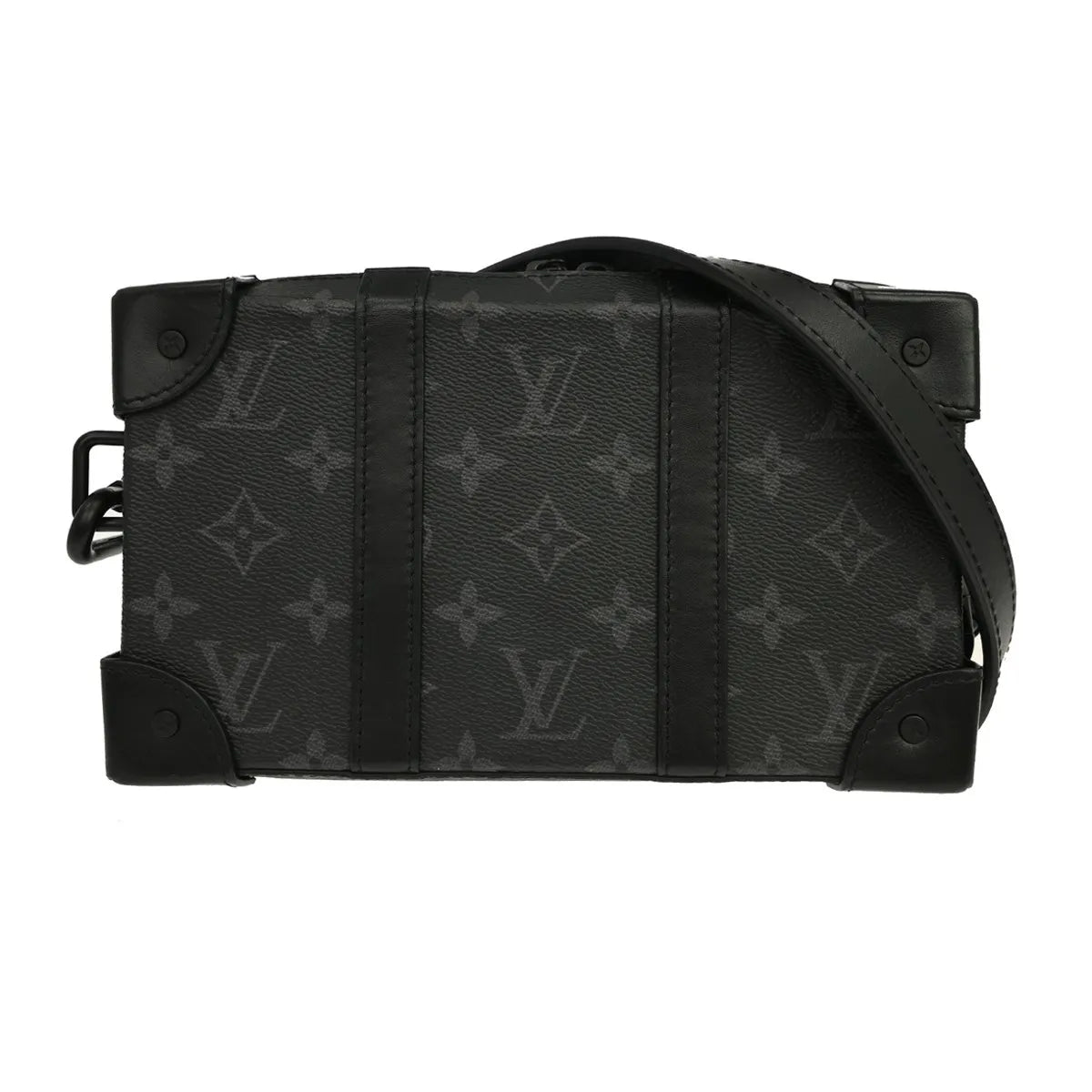 Louis Vuitton Soft Trunk Monogram Eclipse Canvas, Black, Canvas, Clutch