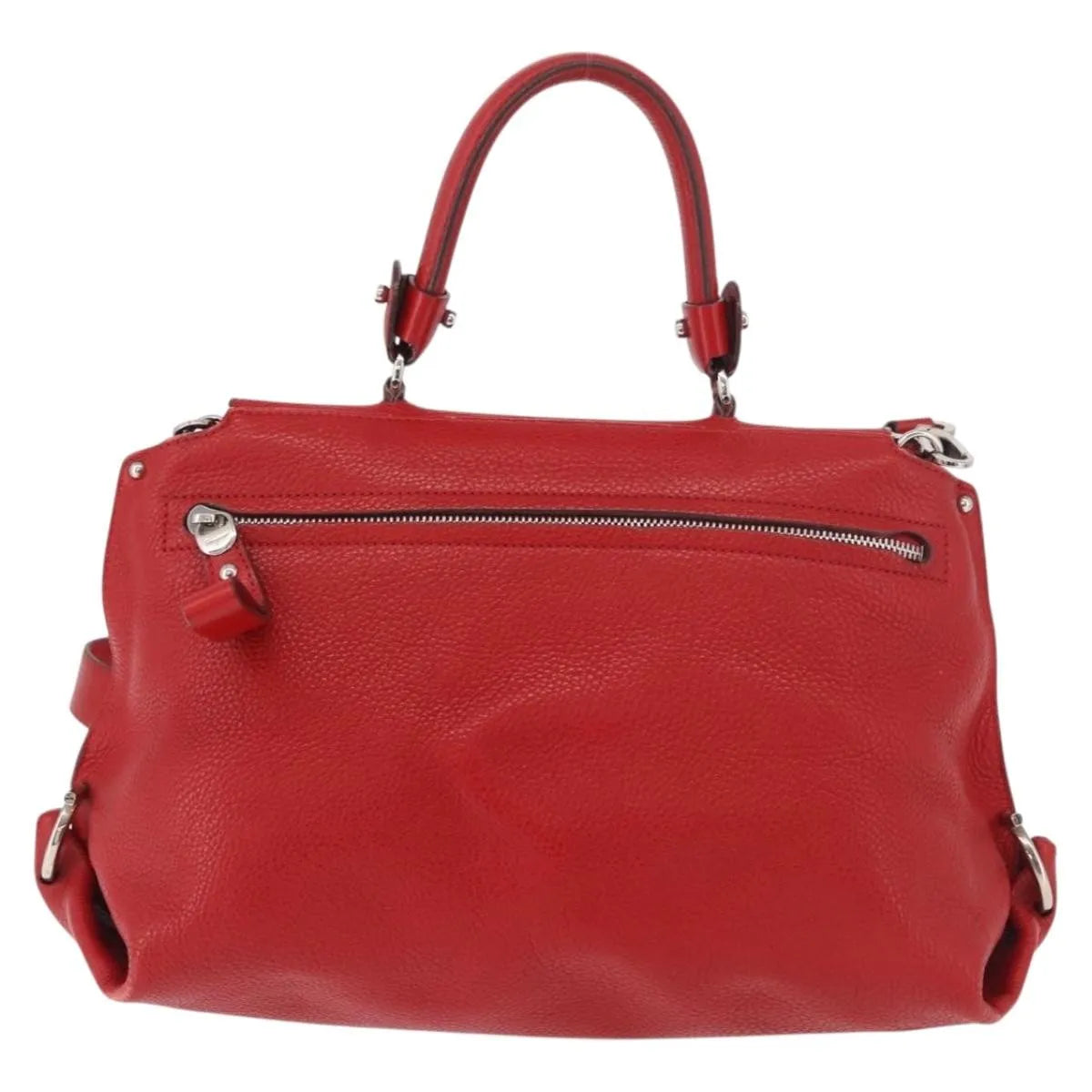 Salvatore Ferragamo Sofia Satchel Leather, Red, Leather, Handbag